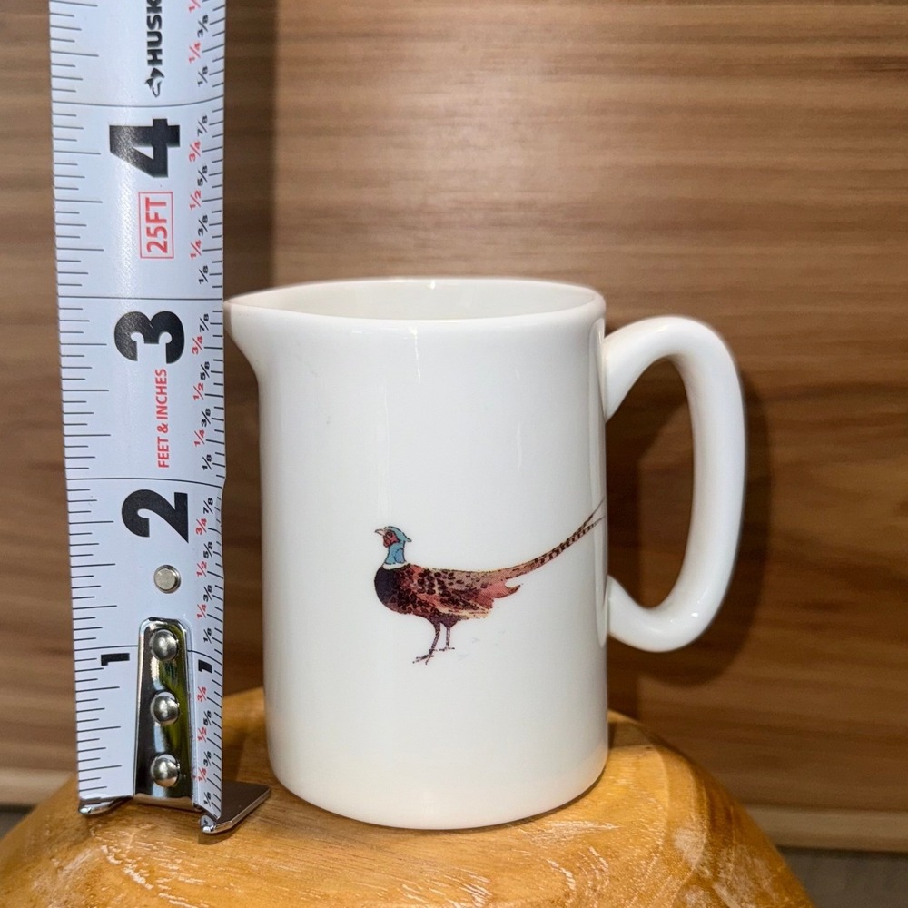 Sophie Allport White Pheasant Creamer Pitcher Fine Bone China Small Jug - Picture 4 of 4